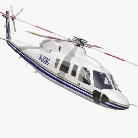 Helicopter Sikorsky s76 Rigged
